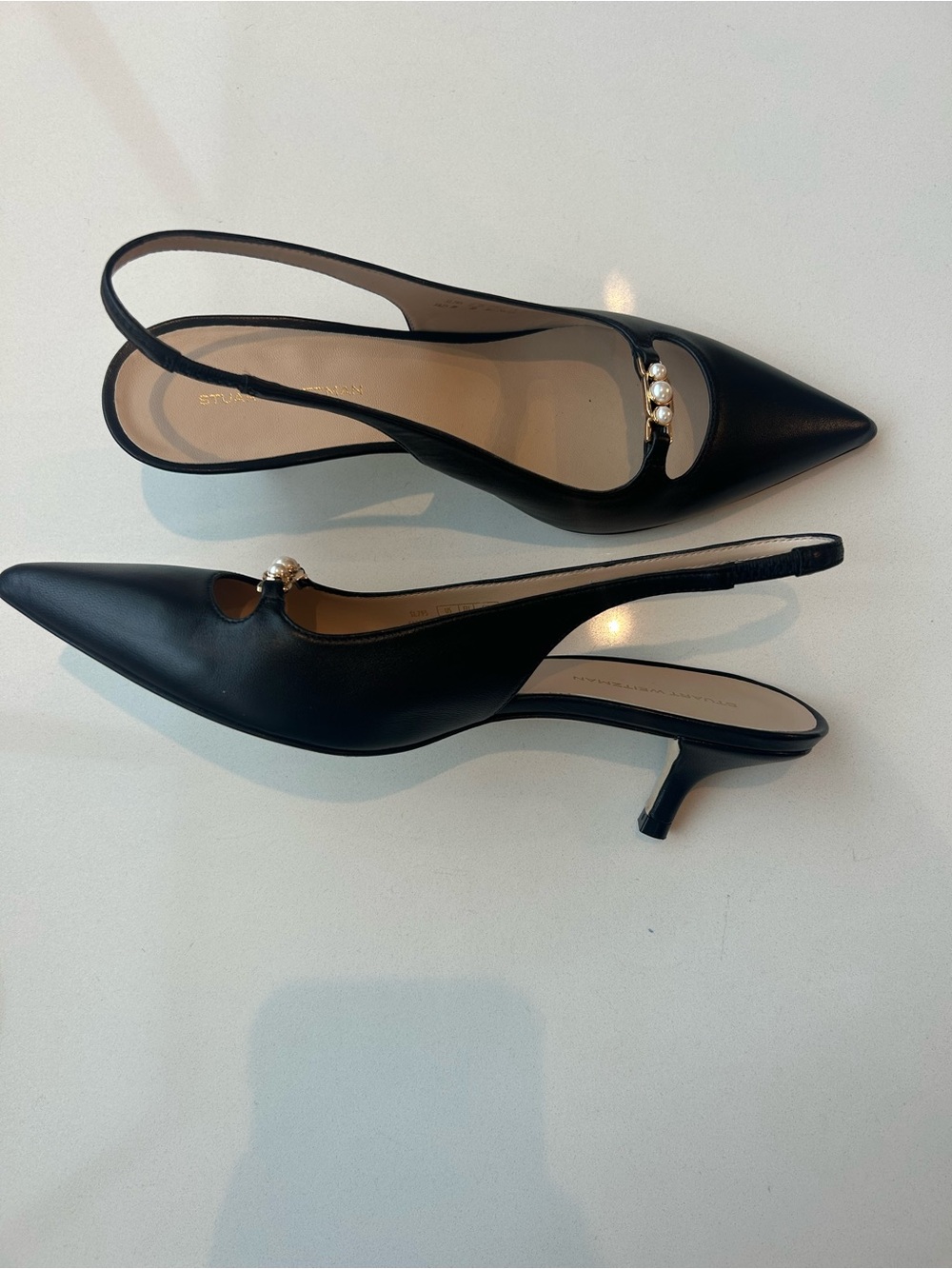 Black Emmaline Pearl Slingback Pump - Picture 4 of 6